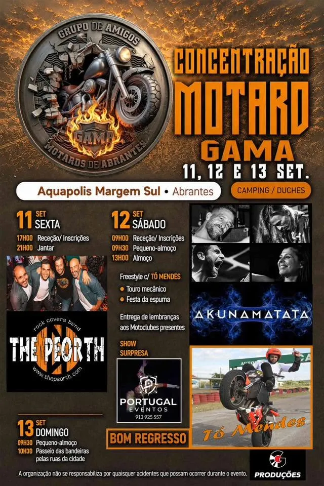 Cartaz de Concentração motard GAMA 2026