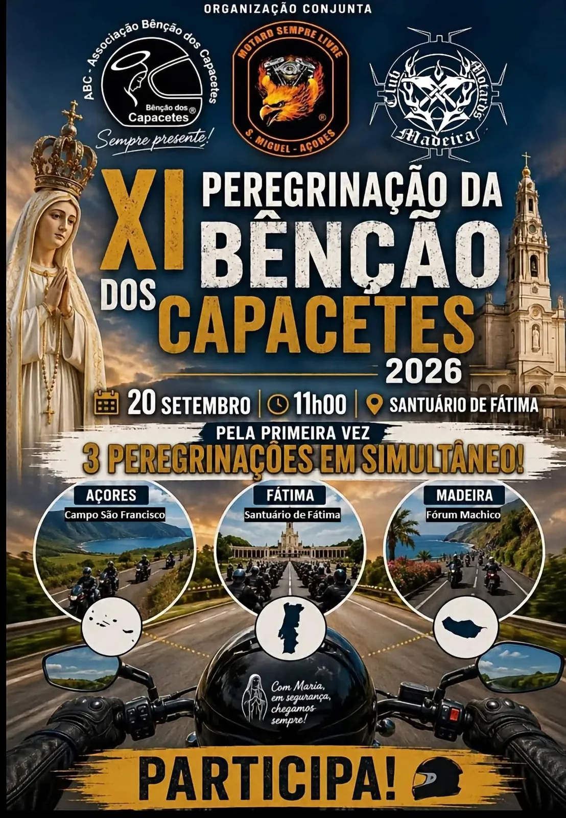 Cartaz de XI Peregrinação da benção dos capacetes 